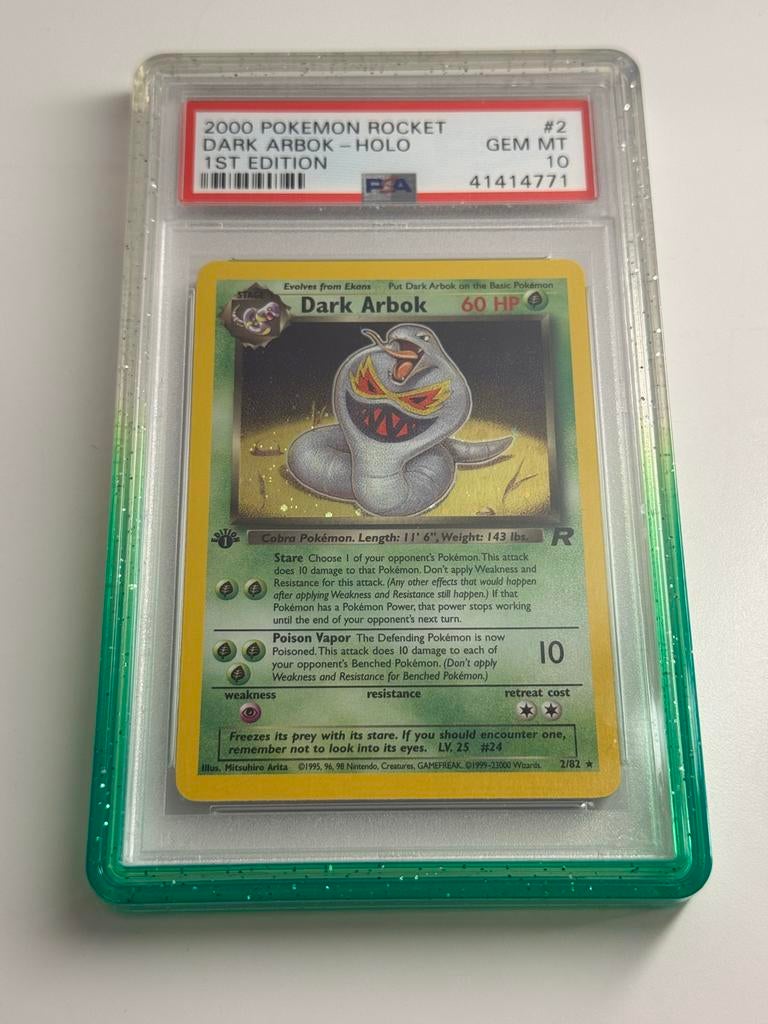 Dark Arbok Holo 1st Edition Pokémon [PSA 10], Verzenden, Zo goed als nieuw, Losse kaart, Foil