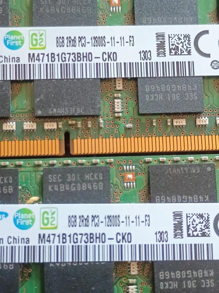16GB (2x8GB) Samsung DDR3 PC3-12800S Laptop RAM Geheugen, Computers en Software, RAM geheugen, DDR3, Ophalen of Verzenden, Zo goed als nieuw