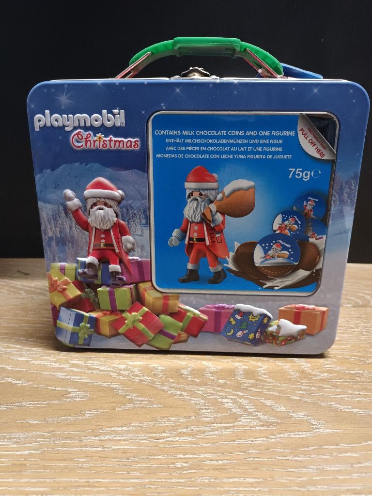 playmobil blikken kersttrommel met kerstman nieuw, Ophalen of Verzenden, Nieuw, Complete set