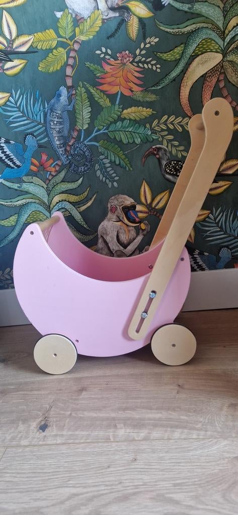 Hema houten poppenwagentje, Ophalen, Gebruikt, Babypop