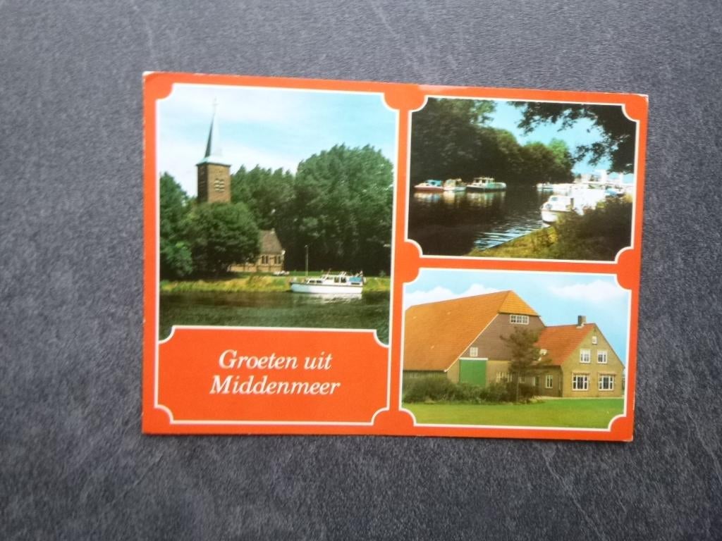 Middenmeer, kerk/boten 1984, Verzenden, 1980 tot heden, Gelopen, Noord-Brabant