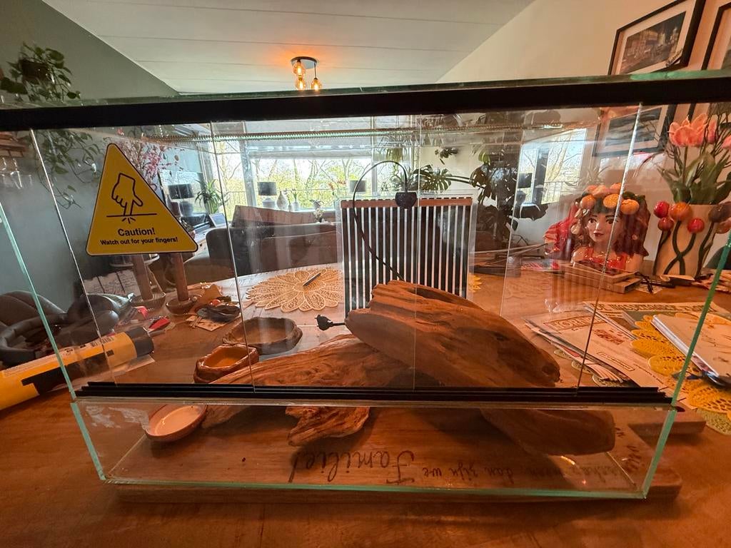 Terrarium 50x35x34, Dieren en Toebehoren, Reptielen en Amfibieën | Toebehoren, Ophalen, Gebruikt, Terrarium of Paludarium