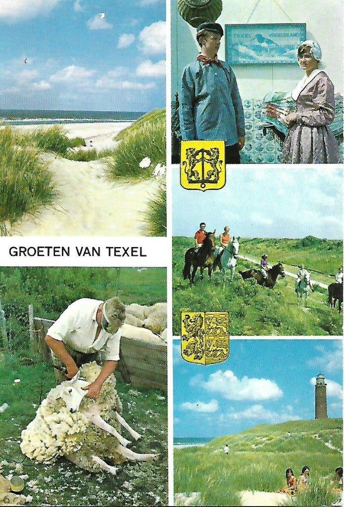Texel- -5-luik., Verzenden, 1940 tot 1960, Gelopen, Waddeneilanden