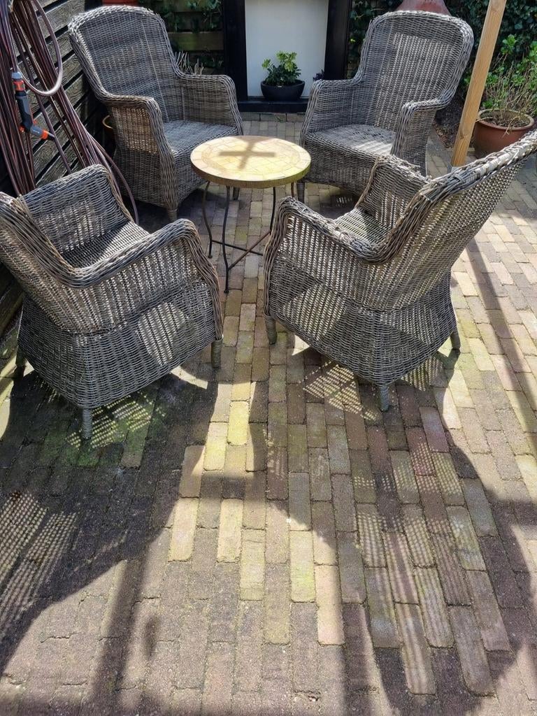 Tuinstoelen, Ophalen, Gebruikt, Wicker, Stoel