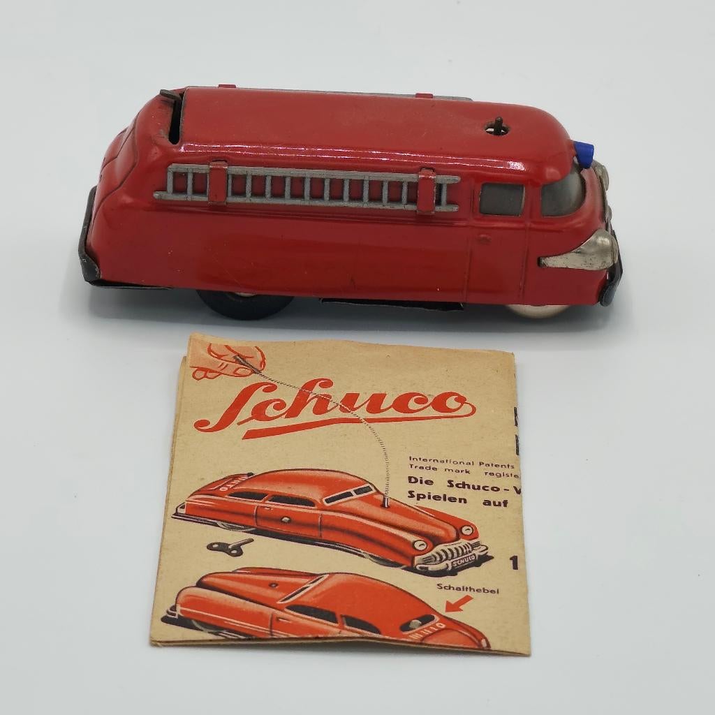 Schuco 3047 model rood brandweerauto, Ophalen of Verzenden