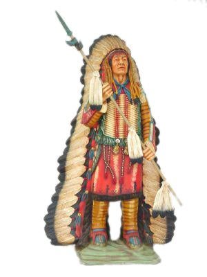 Indian levensgroot– Indiaan beeld - Hoogte 200 cm, Ophalen, Nieuw