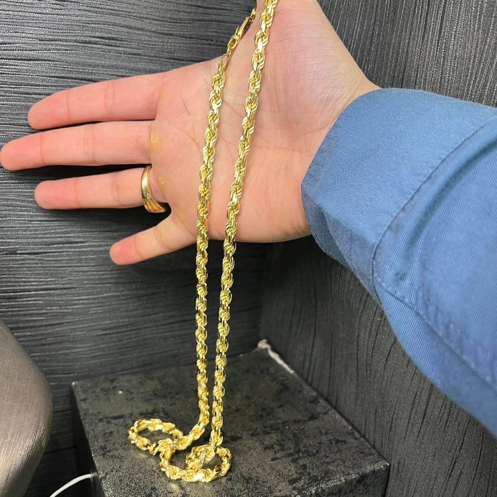 18k gouden rope ketting massief schakel 110 gram, Ophalen of Verzenden, Nieuw, Goud