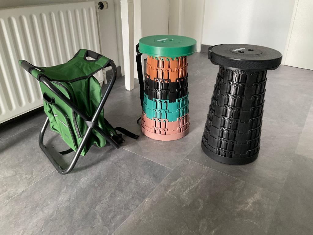 Telescoop krukken en klap (vis) of (camping) stoeltjes, Ophalen of Verzenden, In hoogte verstelbaar, Nieuw, Kunststof