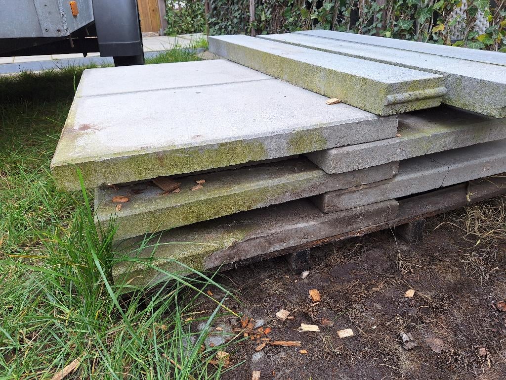 Tegels 60x40, Tuin en Terras, Ophalen, Zo goed als nieuw, Minder dan 5 m², Beton