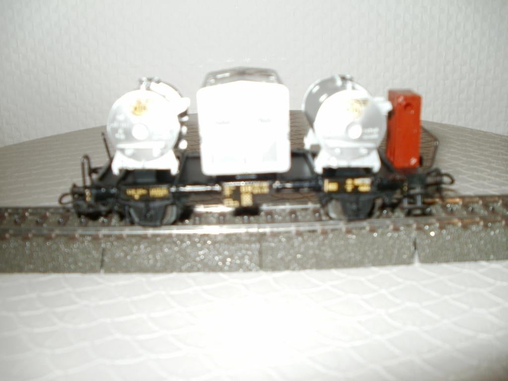 Marklin Ho containerwagon no 4625 met remmerhuisje., Wisselstroom, Wagon, Ophalen of Verzenden, Zo goed als nieuw