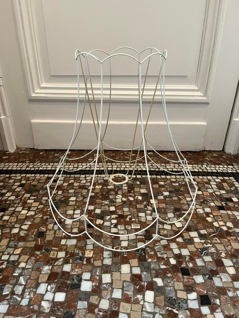 VINTAGE FRAME LAMPENKAP DRAAD MIDEL GRANNY, Ophalen of Verzenden, Zo goed als nieuw, Rond, Minder dan 25 cm