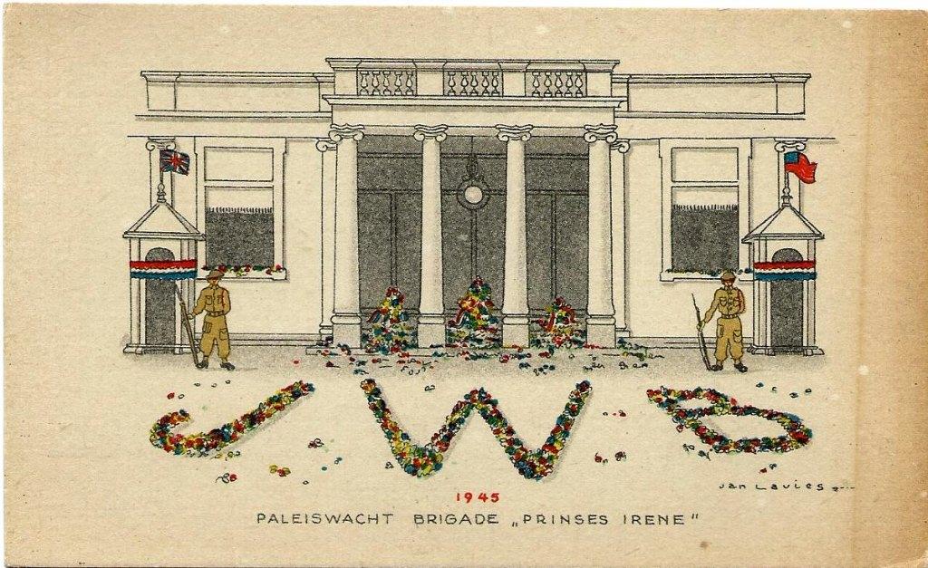 PRINSES  IRENE BRIGADE PALEISWACHT 1945 nr  1905, Verzenden, Landmacht, Nederland, Foto of Poster