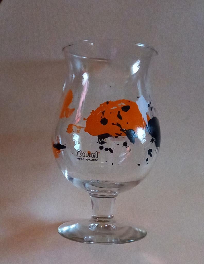 Duvel  bierglas -Arne Quinze- 2011, Verzamelen, Verzenden, Zo goed als nieuw, Glas of Glazen, Duvel