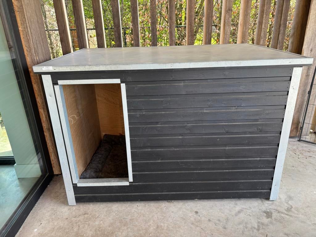 Mooi groot zwart luxe geisoleerd hondenhok voor grote honden, Ophalen, 110 cm of meer, 65 tot 100 cm, Hondenhok