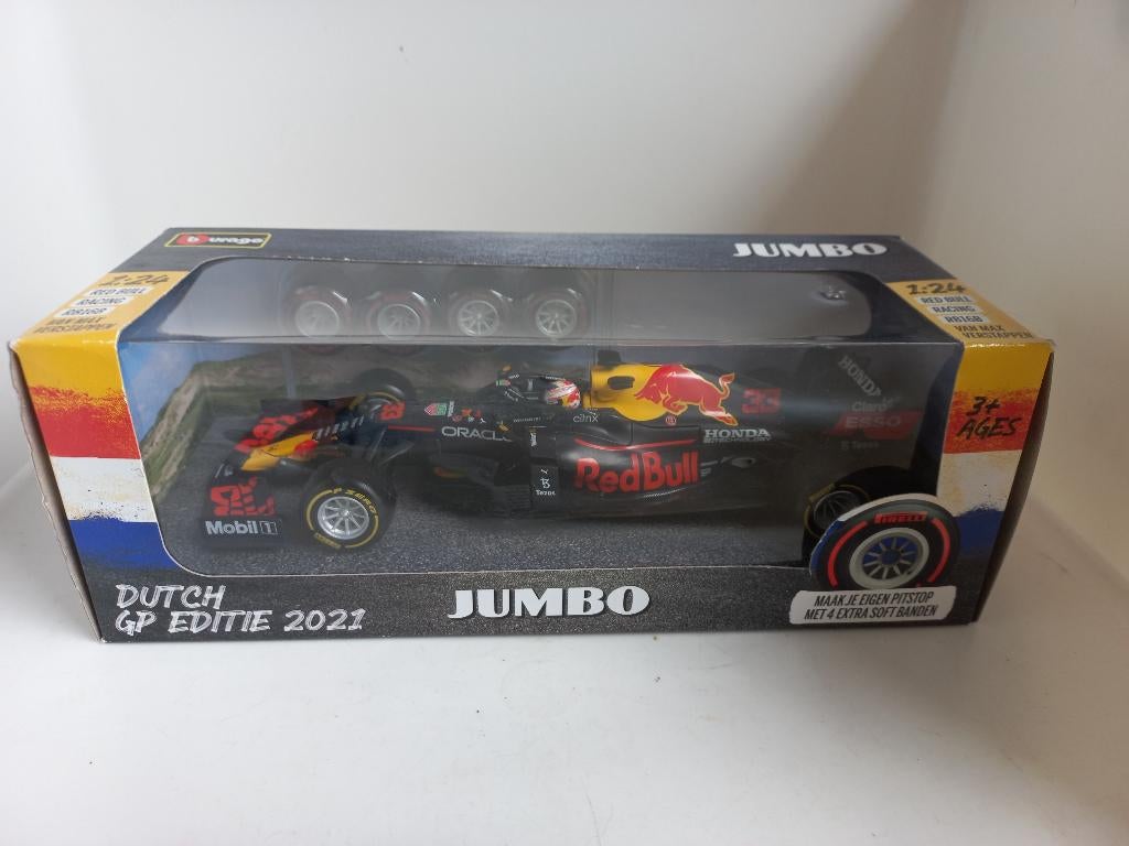 Max Verstappen 2021 Red Bull Jumbo 1:24 Bburago 116, Ophalen of Verzenden, Nieuw, Auto, Bburago