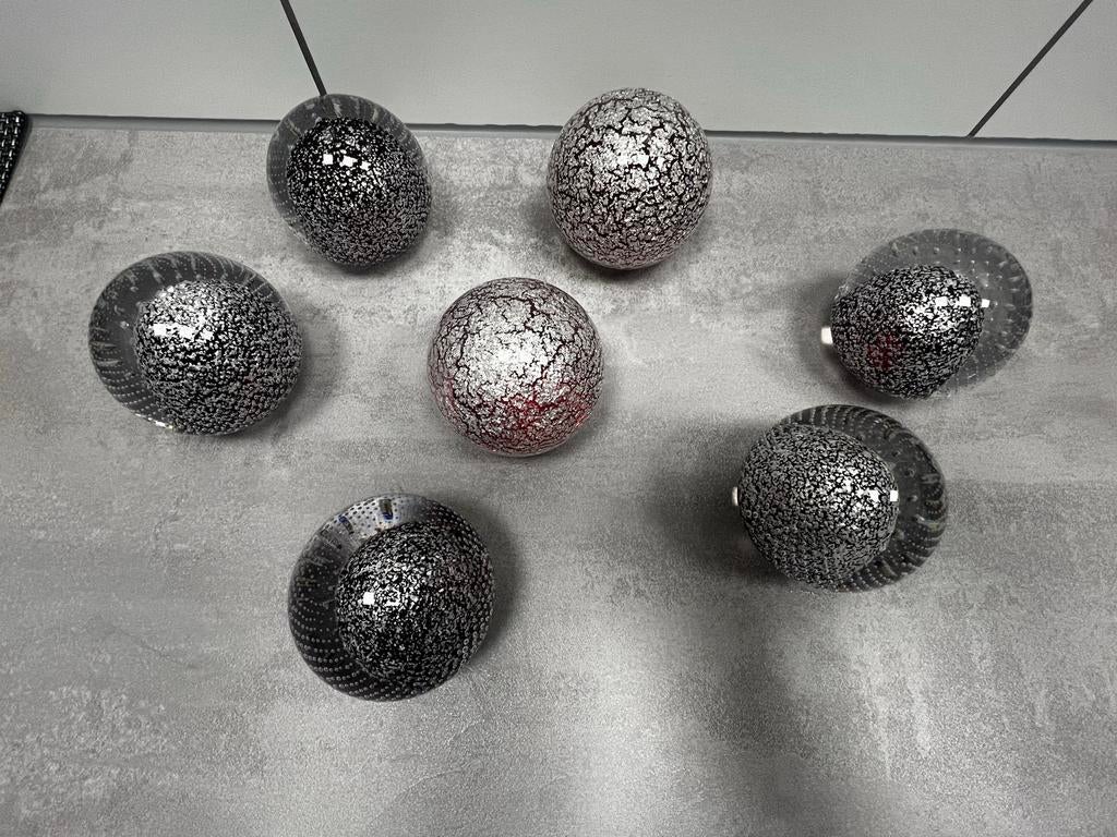 7 Handgemaakte en geblazen bollen 7cm €15 per stuk, Ophalen