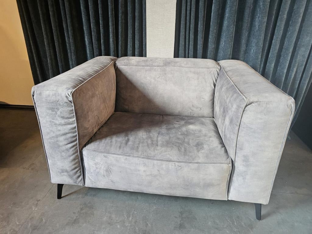 Inhouse Fauteuil, stoel, velours, Ophalen, Modern, Comfortabel, 75 tot 100 cm, Zo goed als nieuw