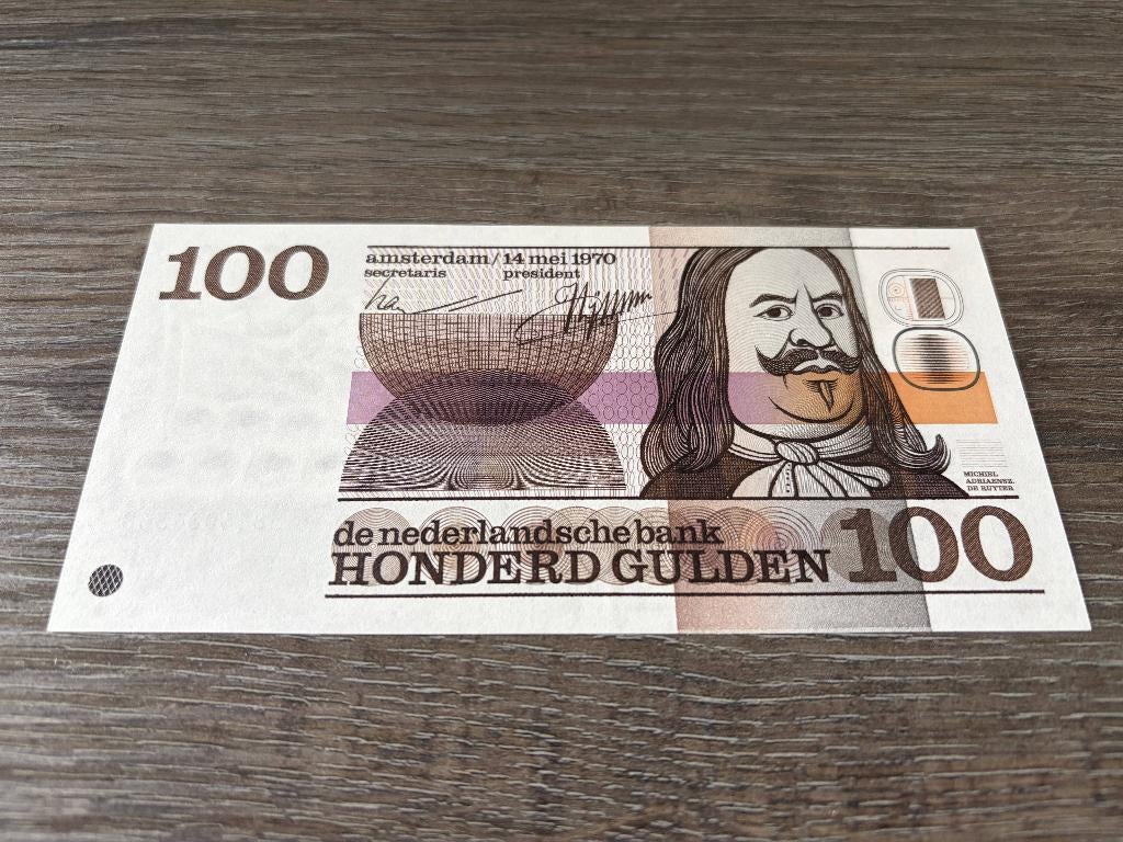 UNC biljet 100 gulden De Ruyter, 1970, Postzegels en Munten, Bankbiljetten | Nederland, Ophalen of Verzenden, 100 gulden