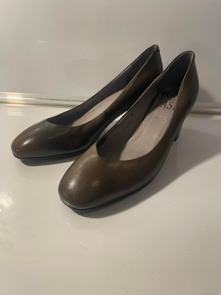 ASL Absalom de Italy Vintage Grey Leather Pumps New EU 36, Pumps, Nieuw, Ophalen of Verzenden, Grijs