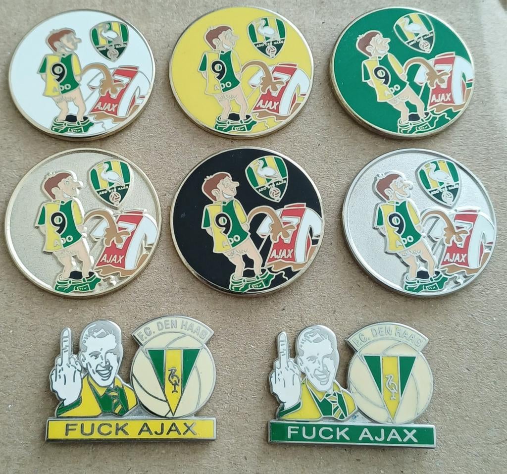 Serie pins fc den haag, Verzamelen, Speldjes, Pins en Buttons, Ophalen of Verzenden, Zo goed als nieuw, Sport