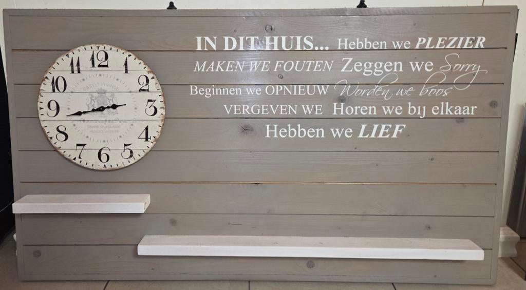 Mooi wandbord, Huis en Inrichting, Woonaccessoires | Wanddecoraties, Ophalen, Zo goed als nieuw, Hout