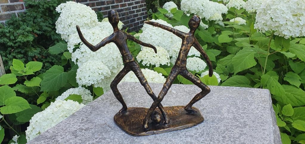 VOETBALLERS / BRONZEN BEELD / voetbal, Ophalen of Verzenden, Brons