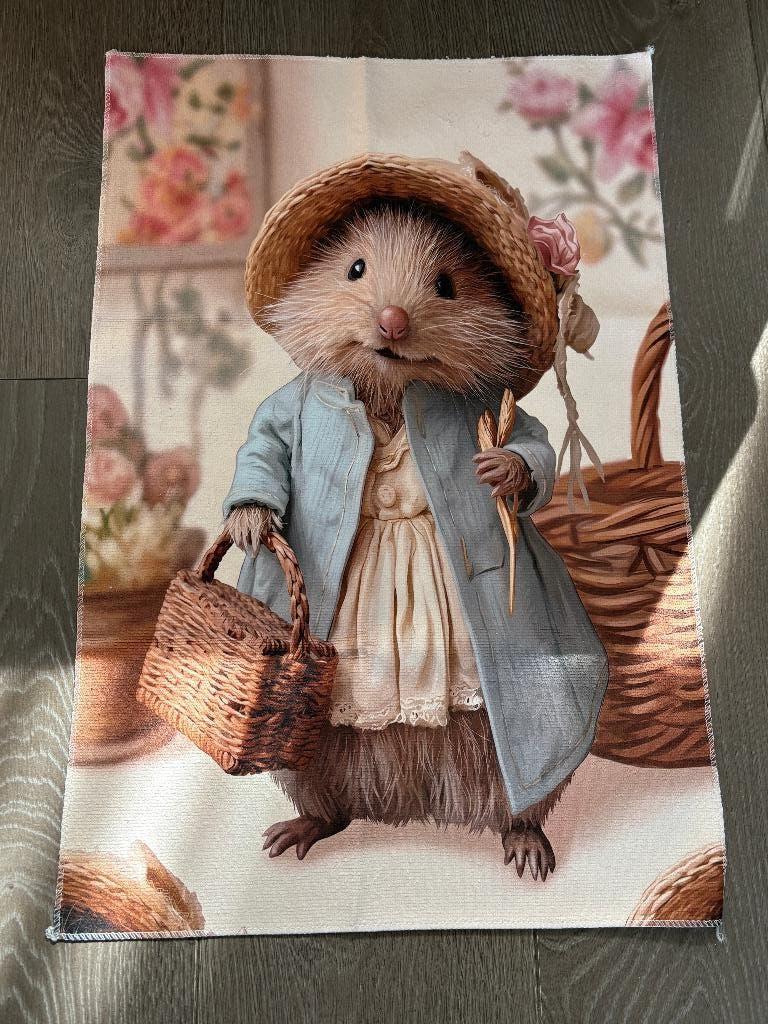Tiggy Winkle Beatrix Potter Keuken/Gastenhanddoek, Huis en Inrichting, Ophalen of Verzenden, Nieuw, Overige kleuren, Theedoek of Handdoek