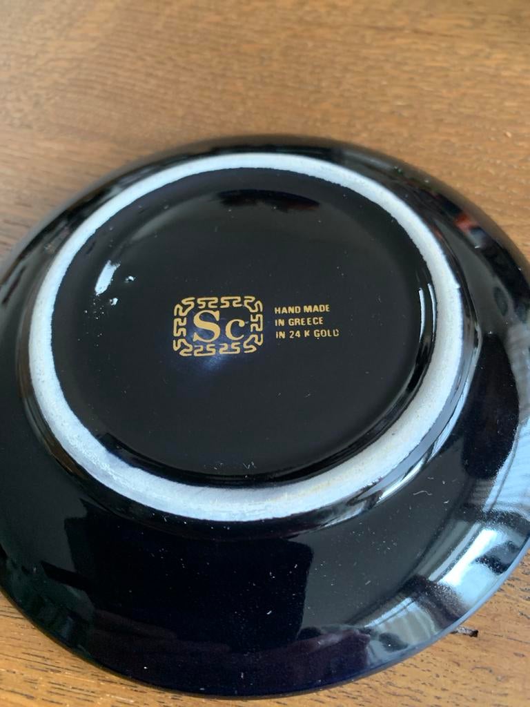 Exclusief Grieks Espresso Kopje met Schotel - Handgemaakt 24, Huis en Inrichting, Keuken | Servies, Keramiek, Ophalen of Verzenden