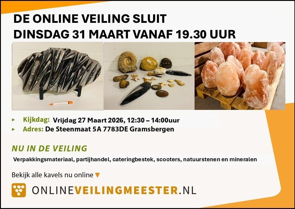 Mooie mineraalstenen en edelstenen in onze online veiling, Ophalen, Nieuw