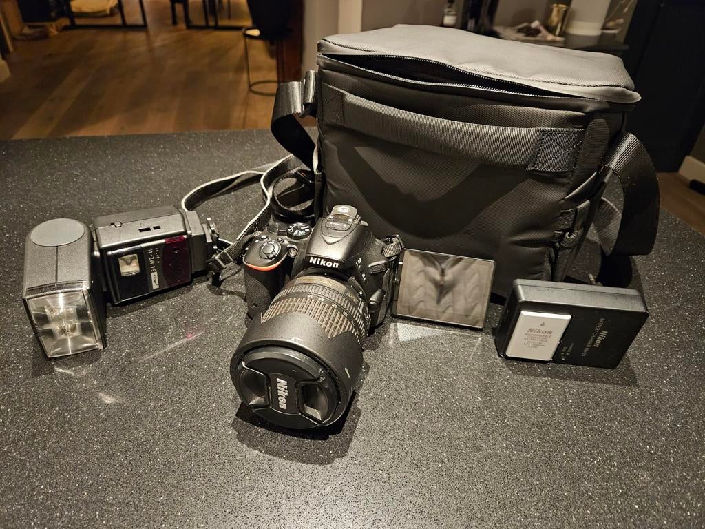 Nikon D5500 Spiegelreflexcamera met lens, flitser en tas, Audio, Tv en Foto, Fotocamera's Digitaal, Ophalen of Verzenden