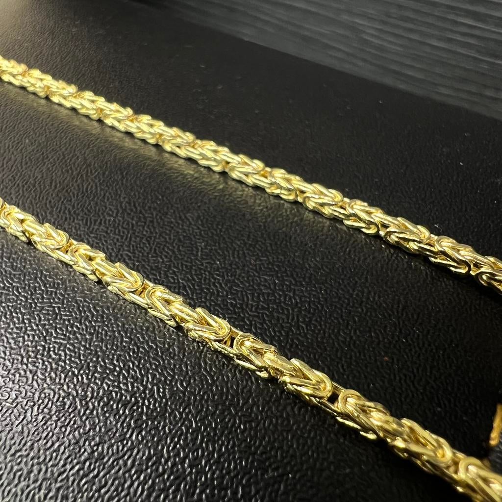 14k gouden ketting koningsketting schakel nieuw, Ophalen of Verzenden, Nieuw, Goud