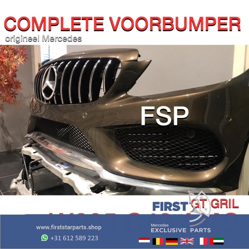 W205 C205 C43 AMG VOORBUMPER + GT GRIL BRUIN Mercedes C Klas, Gebruikt, -, Voor, Ophalen of Verzenden