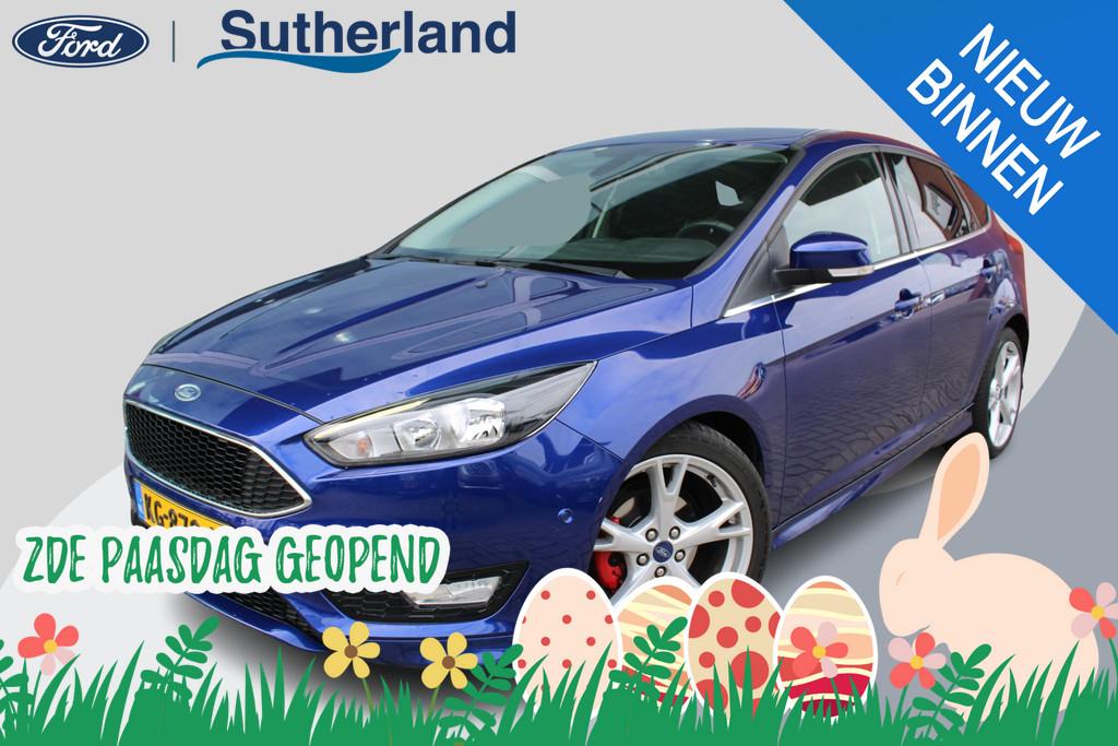 Ford Focus 1.0 Ecoboost 125 PK Titanium S-Edition | Trekhaak, Gebruikt, Blauw, Origineel Nederlands, 3 cilinders