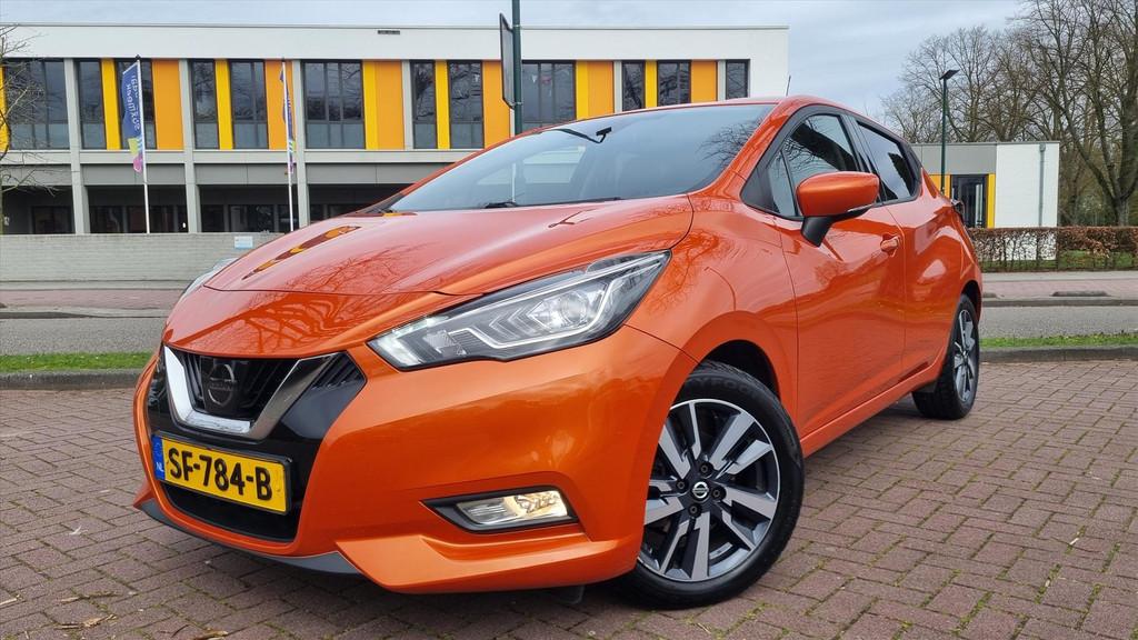 NISSAN Micra 0.9 IG-T N-Connecta Camera/ Navigatie, Auto's, Nissan, 898 cc, Stof, 23 km/l, Origineel Nederlands
