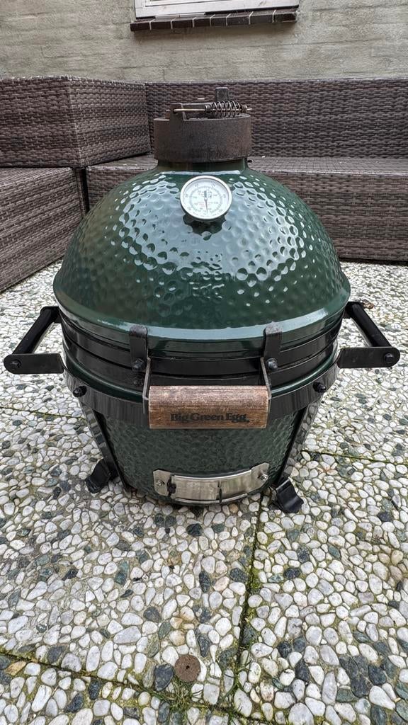 Green egg minimax compleet!, Tuin en Terras, Houtskoolbarbecues, Zo goed als nieuw, Ophalen