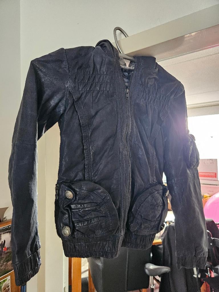FREDsBRUDER Leren Bikerjack maat M NIEUW met kaartje, Ophalen of Verzenden, Nieuw, Maat 38/40 (M), Blauw