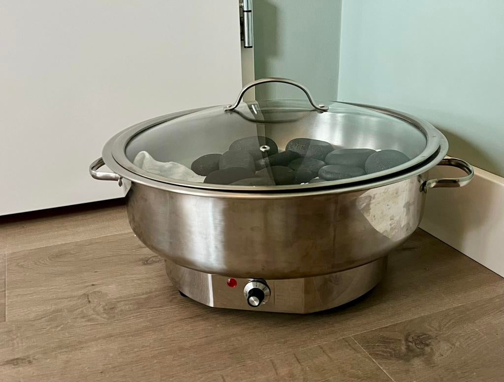 Hotstone heater/ hotstone pan, Sport en Fitness, Massageproducten, Ophalen, Zo goed als nieuw, Hotstone