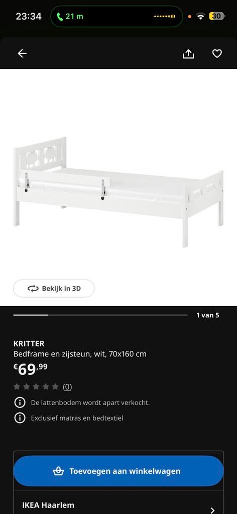 Twee bedden, Ophalen, 70 tot 85 cm, 140 tot 160 cm, Zo goed als nieuw