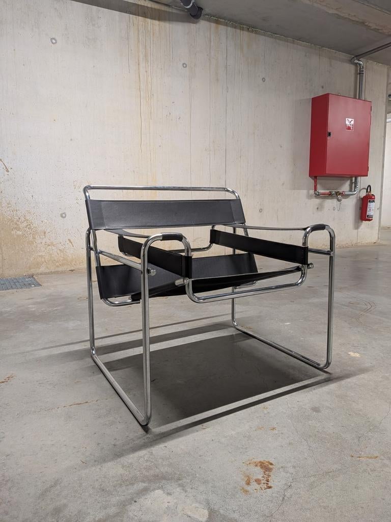 Vintage B3 Wassily chair - Marcel Breuer, Ophalen, 75 tot 100 cm, Eenpersoons, Minder dan 150 cm