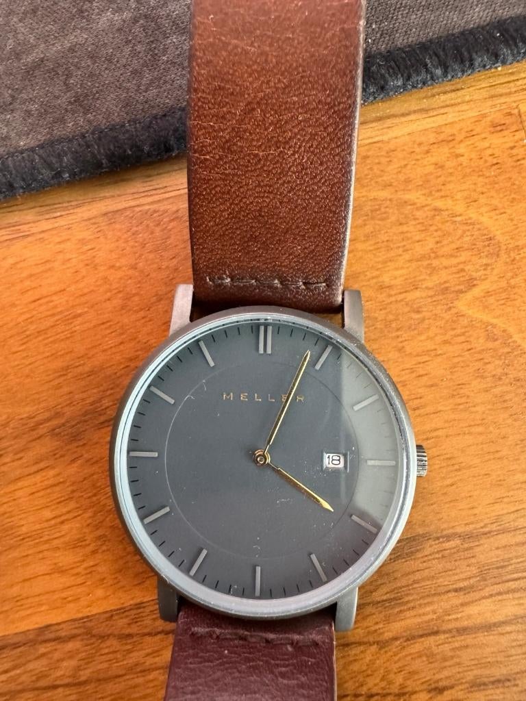 Meller horloge, Overige merken, Staal, Polshorloge, Ophalen of Verzenden