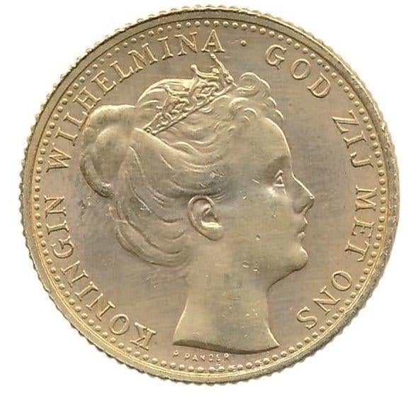 Nederland 10 Gulden 1898 Wilhelmina (Inhuldigingsjaar), Ophalen of Verzenden, Goud