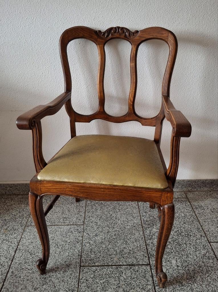 houten stoel / fauteuil in Louis XV-stijl - rococo stoel, Antiek en Kunst, Antiek | Meubels | Stoelen en Banken, Ophalen
