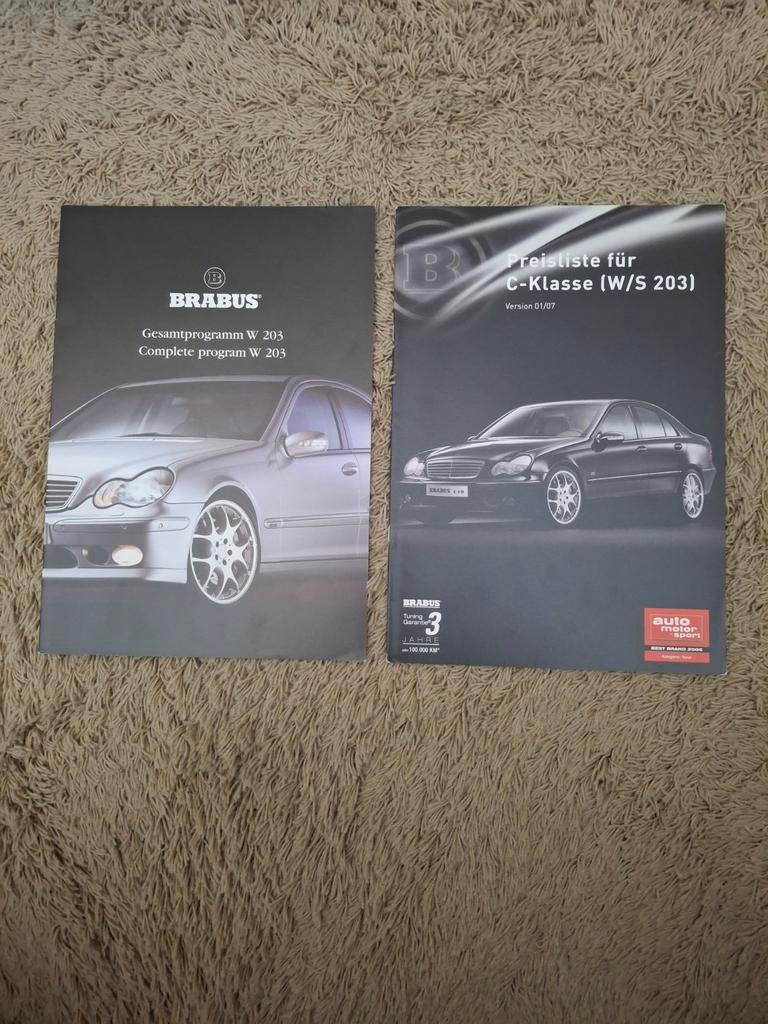 2x autofolder Brabus W 203, Verzenden, Zo goed als nieuw, Overige merken
