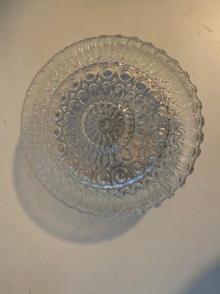 Reliëf glazen plafondlamp , jaren 70, Ophalen of Verzenden, Huis en Inrichting