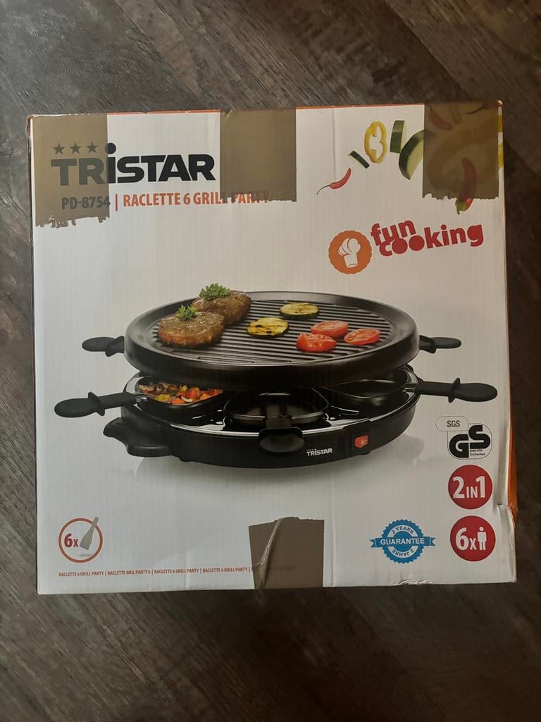 Gourmetstel Tristar 6p NOOIT GEBRUIKT, Ophalen of Verzenden, Nieuw, 4 t/m 7 personen