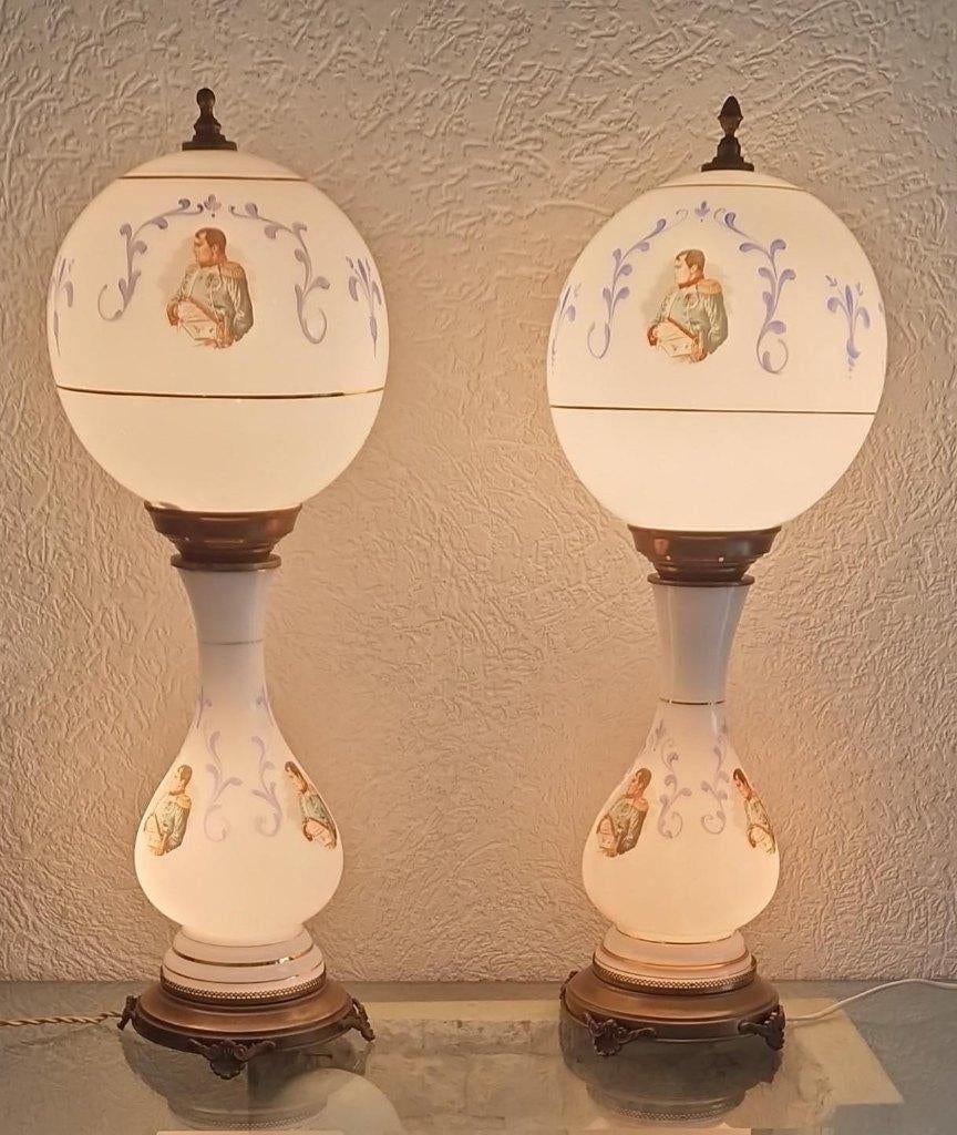 2x Oude Napoleon lampen, Antiek en Kunst, Antiek | Lampen, Ophalen of Verzenden