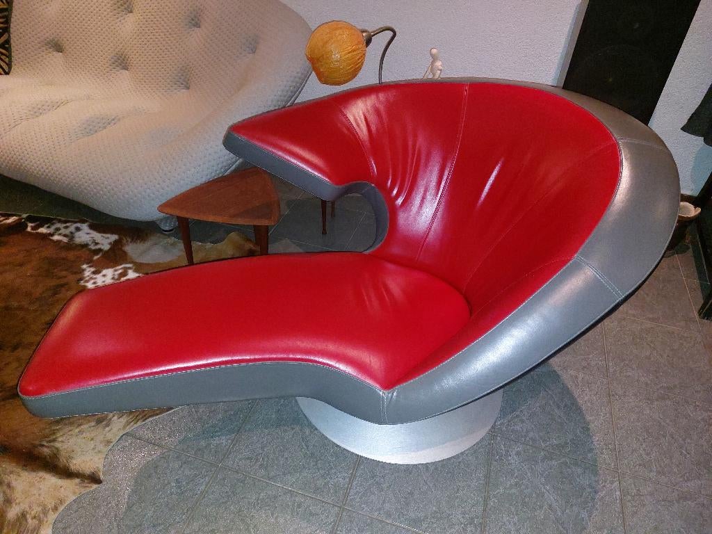 Zeldzame 3 kleur Leolux Parabolic, Huis en Inrichting, Fauteuils, Ophalen, 125 tot 150 cm, Zo goed als nieuw, 75 tot 100 cm