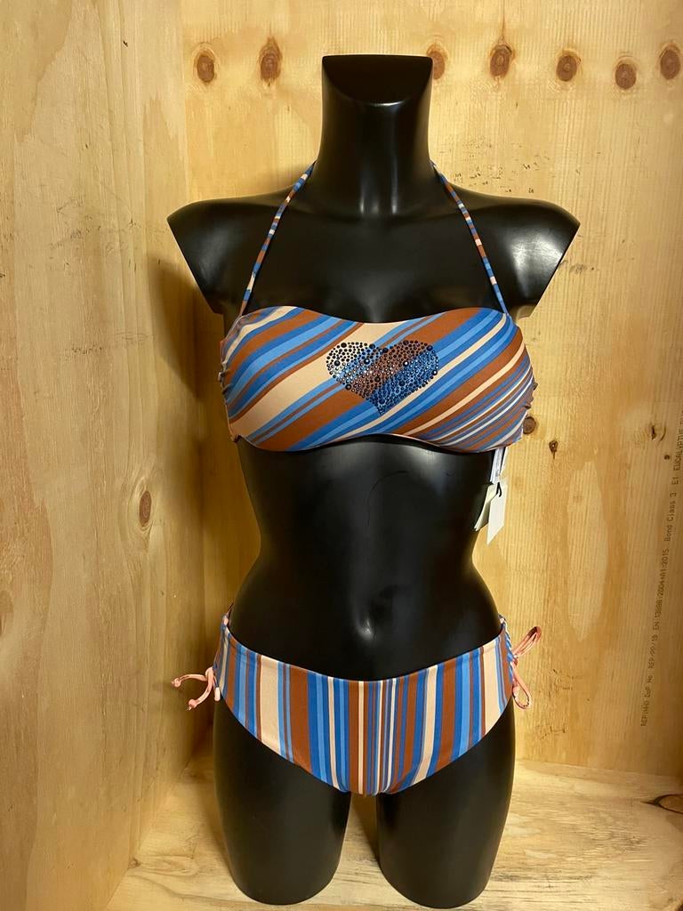 Twinset halter bikini maat 80b slip 40 global mix, Verzenden, Nieuw, Overige kleuren, Bikini