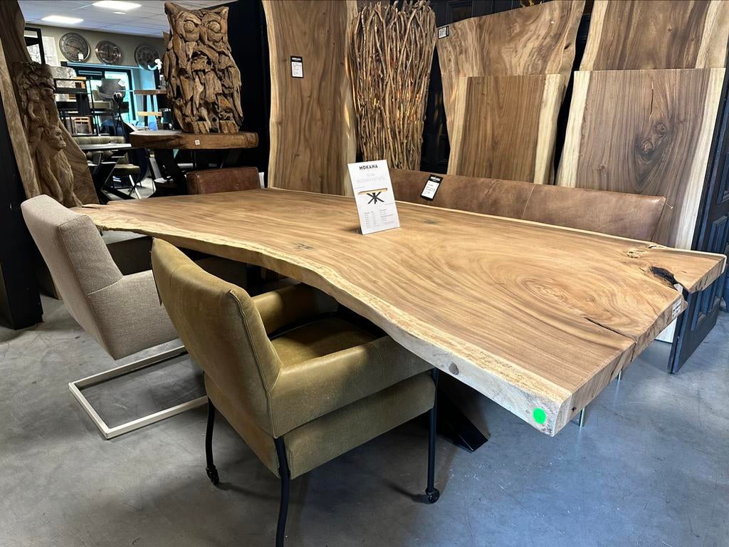 Grote voorraad Suar boomstamtafels topkwaliteit alle maten, Ophalen of Verzenden, Nieuw, Overige materialen