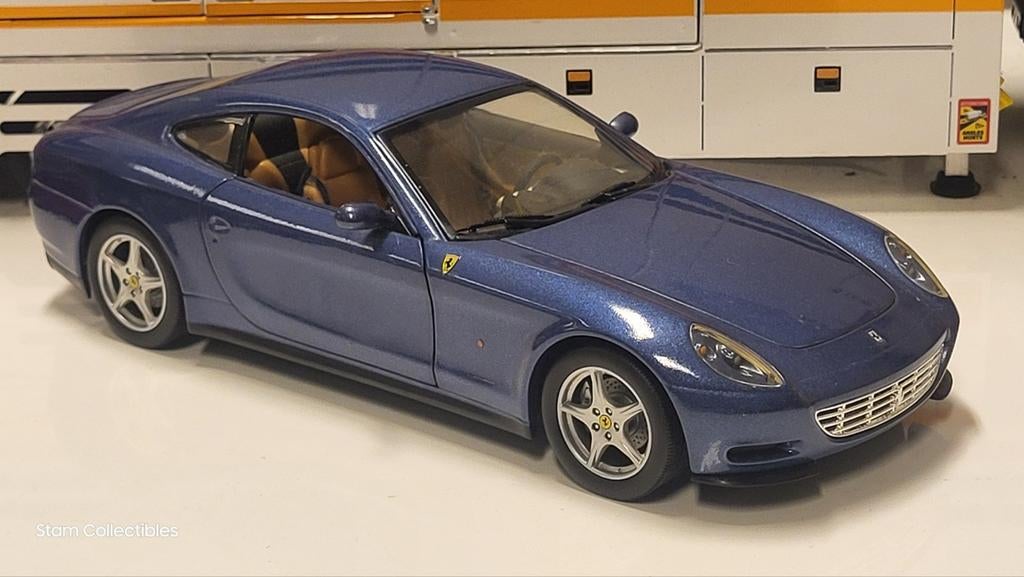 Hot Wheels Ferrari 612 Scaglietti Blue Metallic - 2004, Gebruikt, Auto, Ophalen of Verzenden, Hot Wheels